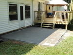 Finished deck with Patio and handrails